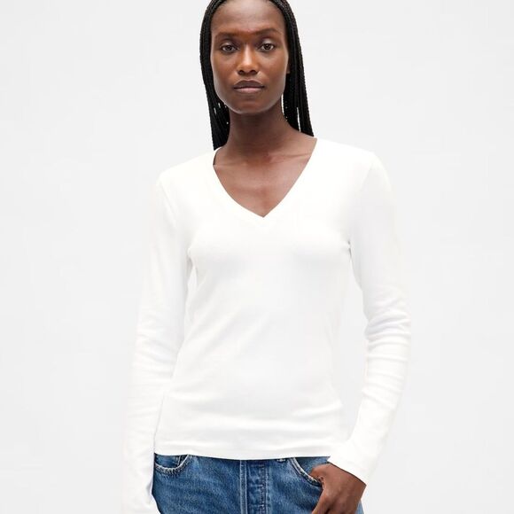 GAP Modern V-Neck T-Shirt White XL/T NWT IN PACKAGE - Picture 1 of 7